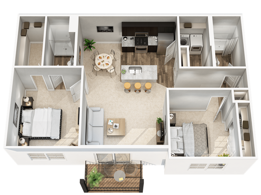 2 Bedroom, 2 Bath